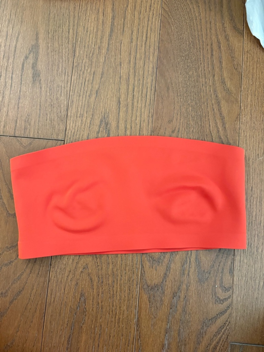 Free People Bright Coral Orange Strapless Bandeau